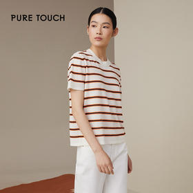 pure touch女士100%精纺绵羊毛短袖针织衫1346243339
