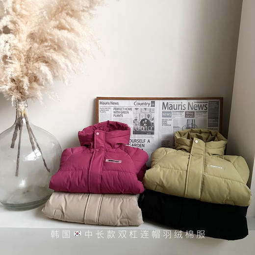 反季清仓第一波！俊淳韩国KR中长款连帽加厚羽绒棉服 商品图3