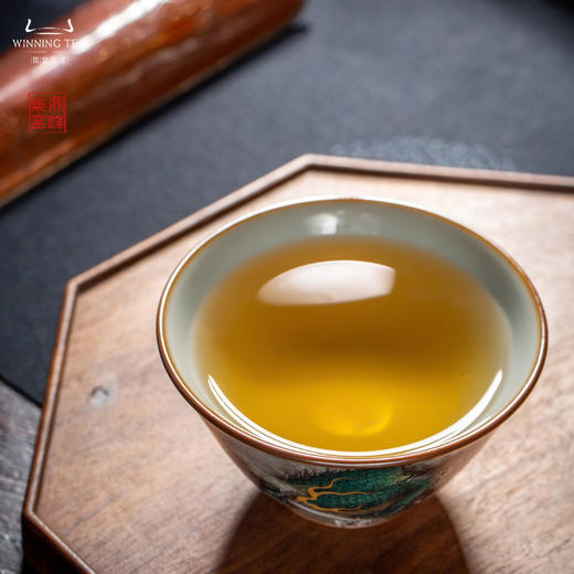 问鼎汝瓷鼎峰柴窑天青淳和杯（龙腾海啸） 商品图1