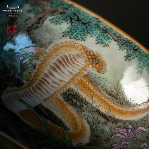 问鼎汝瓷鼎峰柴窑天青禅定杯（蛇行于野） 商品图3