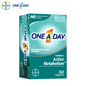 拜耳ONE A DAY女士新陈代谢复合维生素 促代谢 轻盈体态 拜耳小马达 50粒/盒【exp2025/3/1】