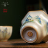 龙泉问鼎彩绘哥窑潭影杯（青绿山水）（缺货） 商品缩略图4