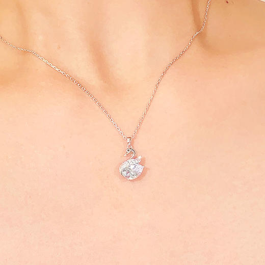 卡蒂罗/KADER 在逃公主系列 天鹅之心项链 925银童话梦境璀璨之心梦幻设计锁骨链 满镶锆石闪耀吊坠 周年礼盒告白 商品图2