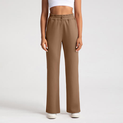 跃牌【倚窗听雨】系列 砂洗莫代尔瑜伽裤女空气层高腰宽松跑步运动健身长裤CK050 商品图2