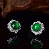 【至臻】满绿翡翠耳钉-EZ12406002 商品缩略图3
