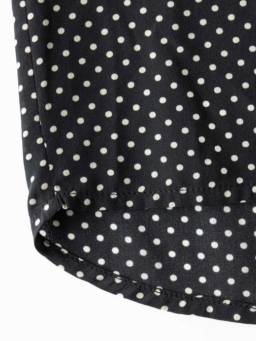 COCO ZONE 100桑蚕丝波点翻领衬衫长袖上衣CC2C1266 商品图7