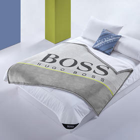 Hugo Boss LOGO格纹羊羔绒毯 140×180cm
