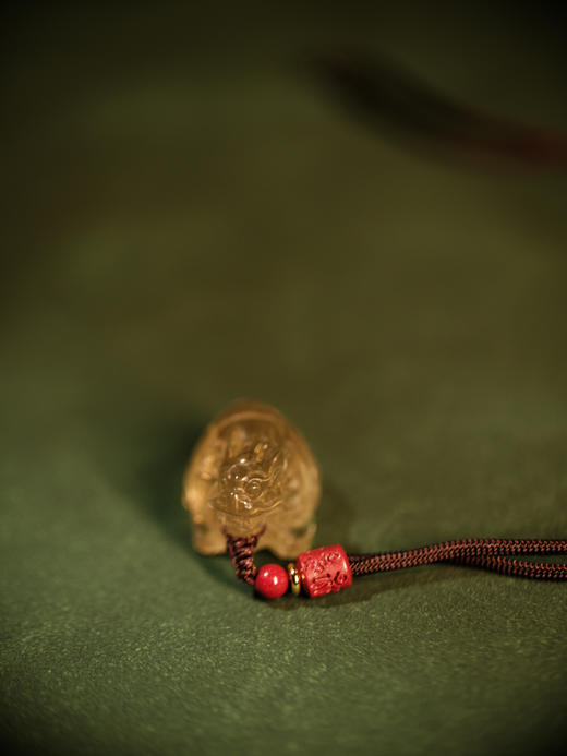 龙龟利比亚黄金玻璃陨吊坠 长3.9 宽2.4【器悟雅玩】 商品图3