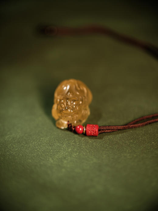 龙龟利比亚黄金玻璃陨吊坠 长3.9 宽2.4【器悟雅玩】 商品图0