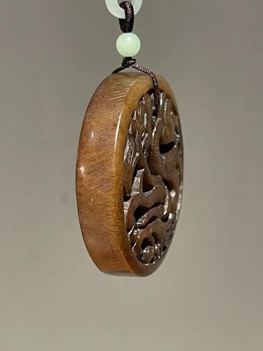 和田褐玉鏤雕龙纹瓦子牌，顺丰包邮 商品图6