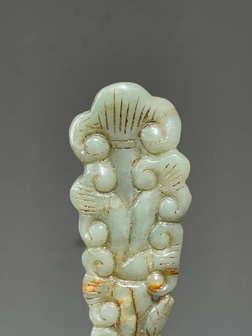 褐沁白玉雕云纹如意，顺丰包邮 商品图7