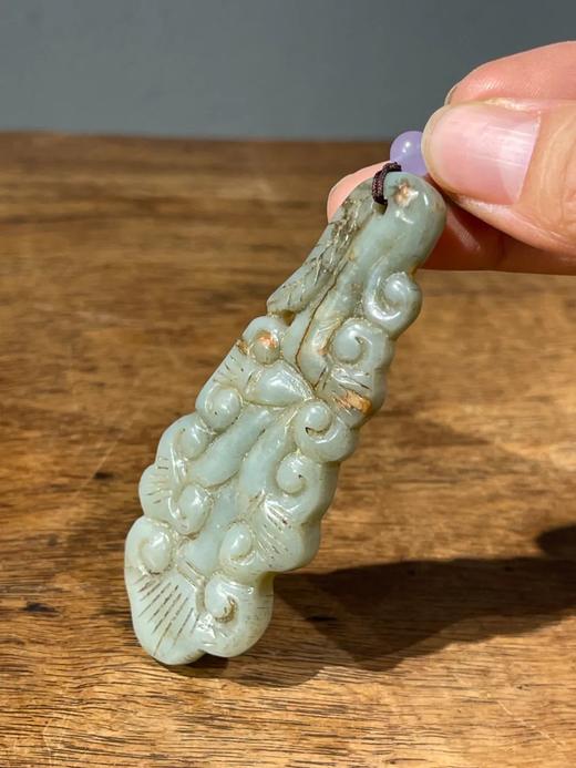 褐沁白玉雕云纹如意，顺丰包邮 商品图2