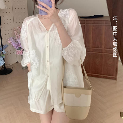 裁缝学苑AS287宽松新中式衬衫短裤两件套套装纸样女装版型 商品图3