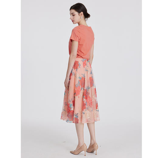 司歌蕾丝印花半裙端庄优雅伞裙C891019X 商品图3