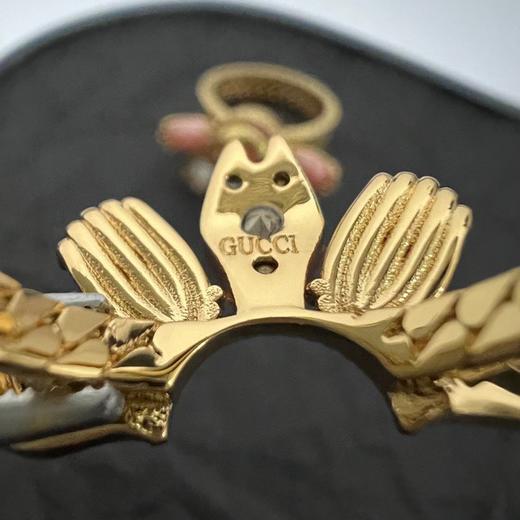 女款互扣式双G花朵镶钻套戒G00 商品图2