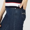 波顿夏季深蓝色高腰牛仔裤小脚修身显瘦女裤子LE209119 商品缩略图2