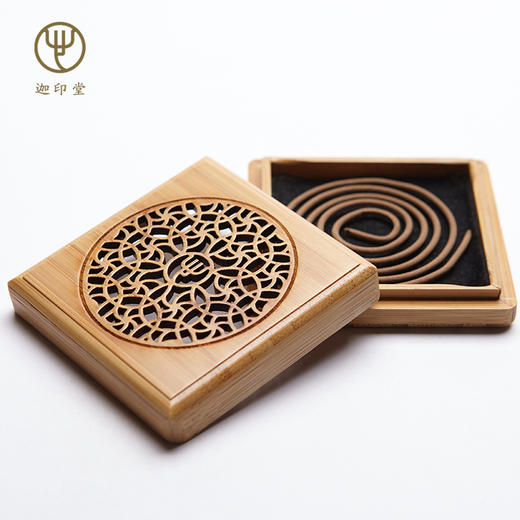 迦印堂丨楠竹竹智心灵盘香炉4H 盘香炉 商品图0