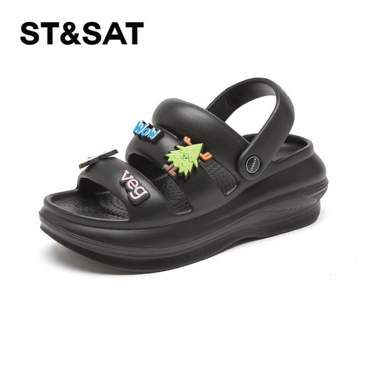 星期六美式风卡通厚底休闲凉拖SSC211562A 商品图9