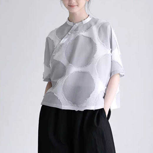 裁缝学苑AQ318提花新中式短袖上衣纸样女装小衫新款立领打板图纸 商品图1