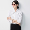 【蝴蝶结系带领】罗蒙女士长袖衬衫舒适微弹优雅气质时尚有型衬衣女 商品缩略图1