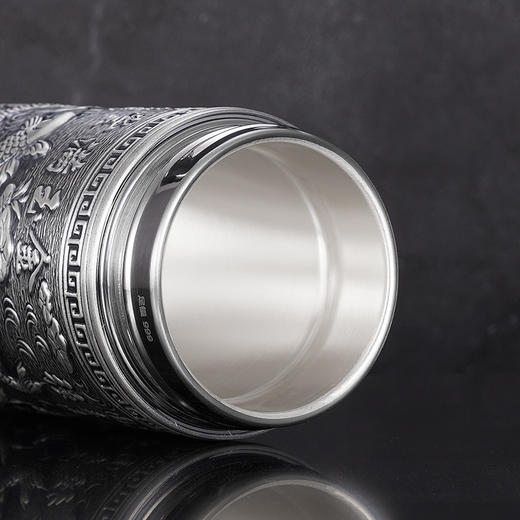 子佩集S999银【年年有余】杯摆件【DLBJB0035-136】纯银内胆泡茶杯2406 商品图6