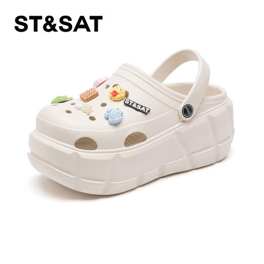 星期六沙滩防滑厚底增高洞洞鞋SSC211027K 商品图8