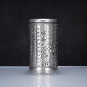 子佩集S999银【般若莲花】茶叶罐【BX0120099】纯银茶杯摆件2406