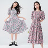 西遇碎花连衣裙春夏新款印花A字长裙泡泡袖茶歇裙10520350 商品缩略图1