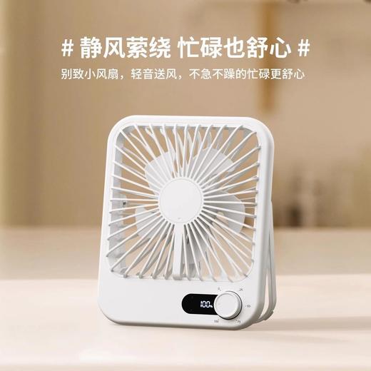 新款桌面USB充电小风扇超静音迷你便携折叠式办公室桌上宿舍通用 商品图3