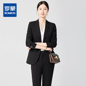 【上衣+裤子】罗蒙女士套装工作面试通勤简约大气职业装两件套女