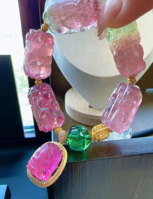 77g 雕刻碧玺手链 商品图2