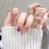 蜜桃腮红法式中长小红书美甲穿戴甲网红纯欲风同款美甲贴片指甲片 商品缩略图5
