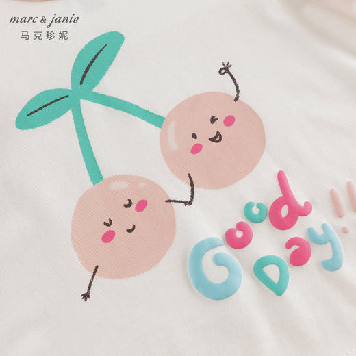 马克珍妮2024年秋装新款 女童趣味水果插肩长袖T恤 240968 商品图4
