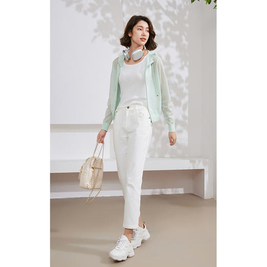 【两色可选】乔万尼运动连帽针织衫连帽开衫夏季新款外套EM2M888 商品图1