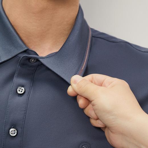 【不变形领】柒牌polo衫男士长袖2024秋冬新款商务百搭华夫格T恤 127T70290 商品图2