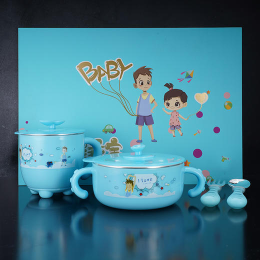 子佩集S999银【我是乖宝】套装【BX0460707】纯银儿童餐具碗摆件杯摆件叉勺2406 商品图8
