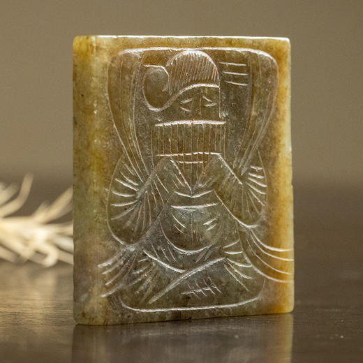 清 玉雕乐伎带板 商品图4