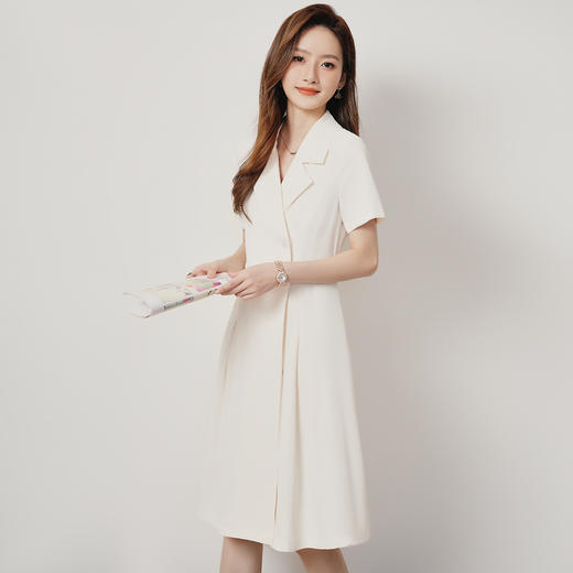 【优雅气质】罗蒙女士连衣裙舒适百搭简约时尚温柔商务西装中长裙女 商品图4