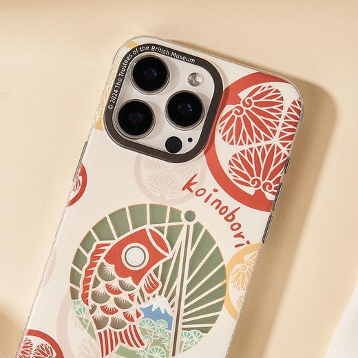 大英博物馆 东瀛系列 锦鲤上岸 旗开得胜 双层 手机壳 iphone15 pro max 高颜值 情侣款 商品图2