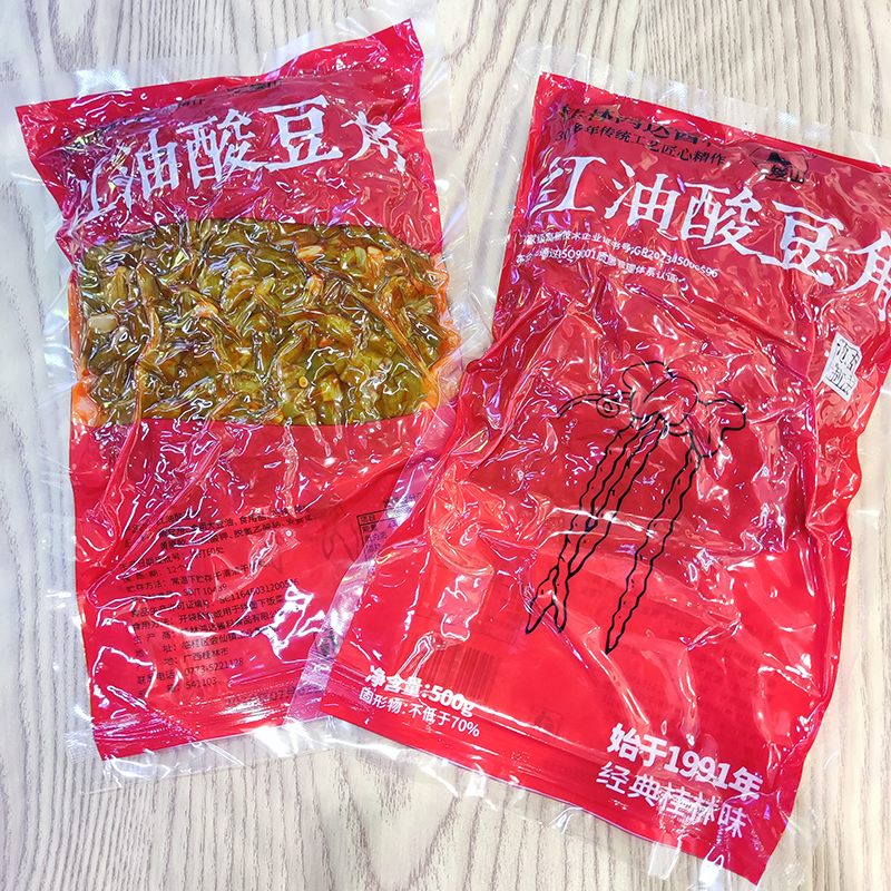 红油酸豆角500g