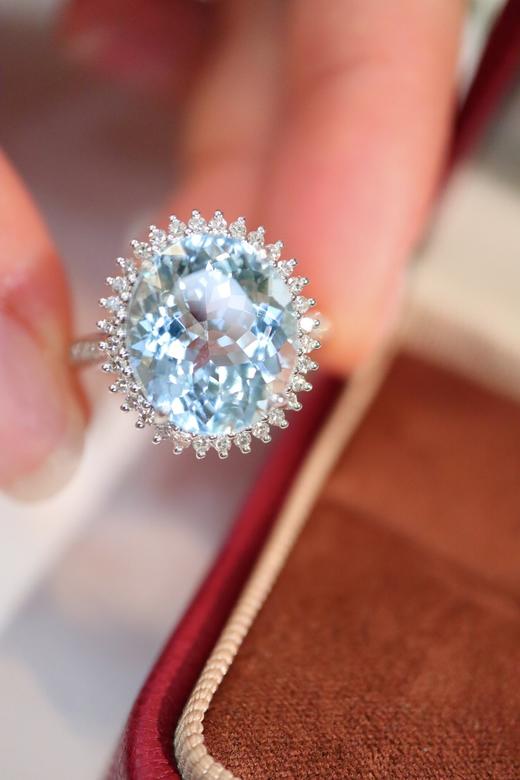 6.93ct 海蓝宝戒指 商品图1
