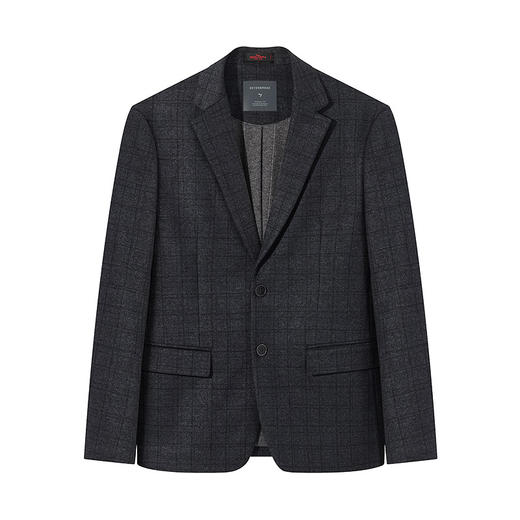 【仿羊绒质感】柒牌男装格纹单西装男士秋季新款商务绅士西服外套	127C70400 商品图4