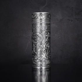 子佩集S999银【年年有余】杯摆件【DLBJB0035-136】纯银内胆泡茶杯2406