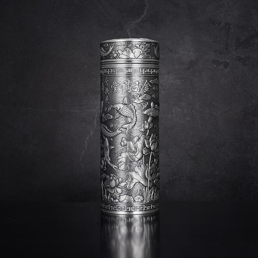 子佩集S999银【年年有余】杯摆件【DLBJB0035-136】纯银内胆泡茶杯2406 商品图0