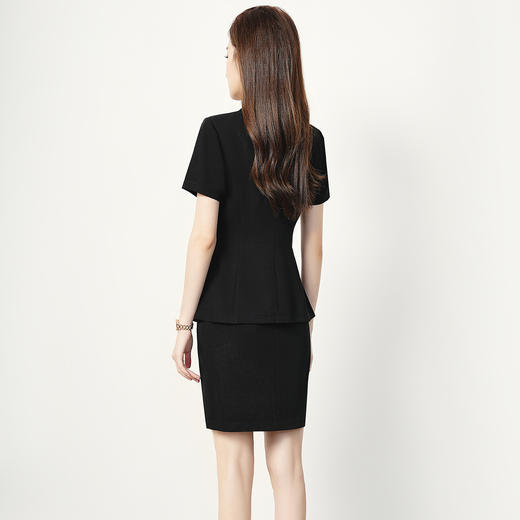 【短袖西服+半裙】罗蒙女士套装职业干练优雅百搭商务两件套女 商品图4