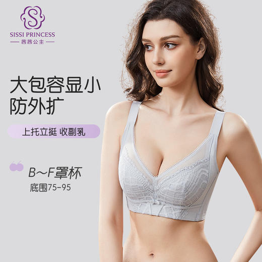 提拉女王调整型文胸 软钢圈大胸包裹提胸 小胸深V不跑杯 无海绵薄款美背设计 收副乳收胃腩聚拢有型 商品图1