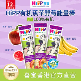 （新品）【香港直邮】喜寶HiPP 有機水果能量棒6条/箱