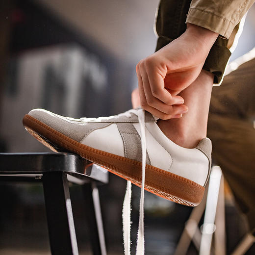 马登经典复古德训鞋男款秋季运动休闲板鞋小白鞋平底训练阿甘鞋子 商品图1