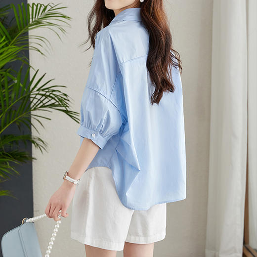 馥迦清新简约短袖/长袖衬衫 商品图7