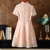 夏年轻款粉色少女款改良大摆旗袍连衣裙ZSM230303 商品缩略图1